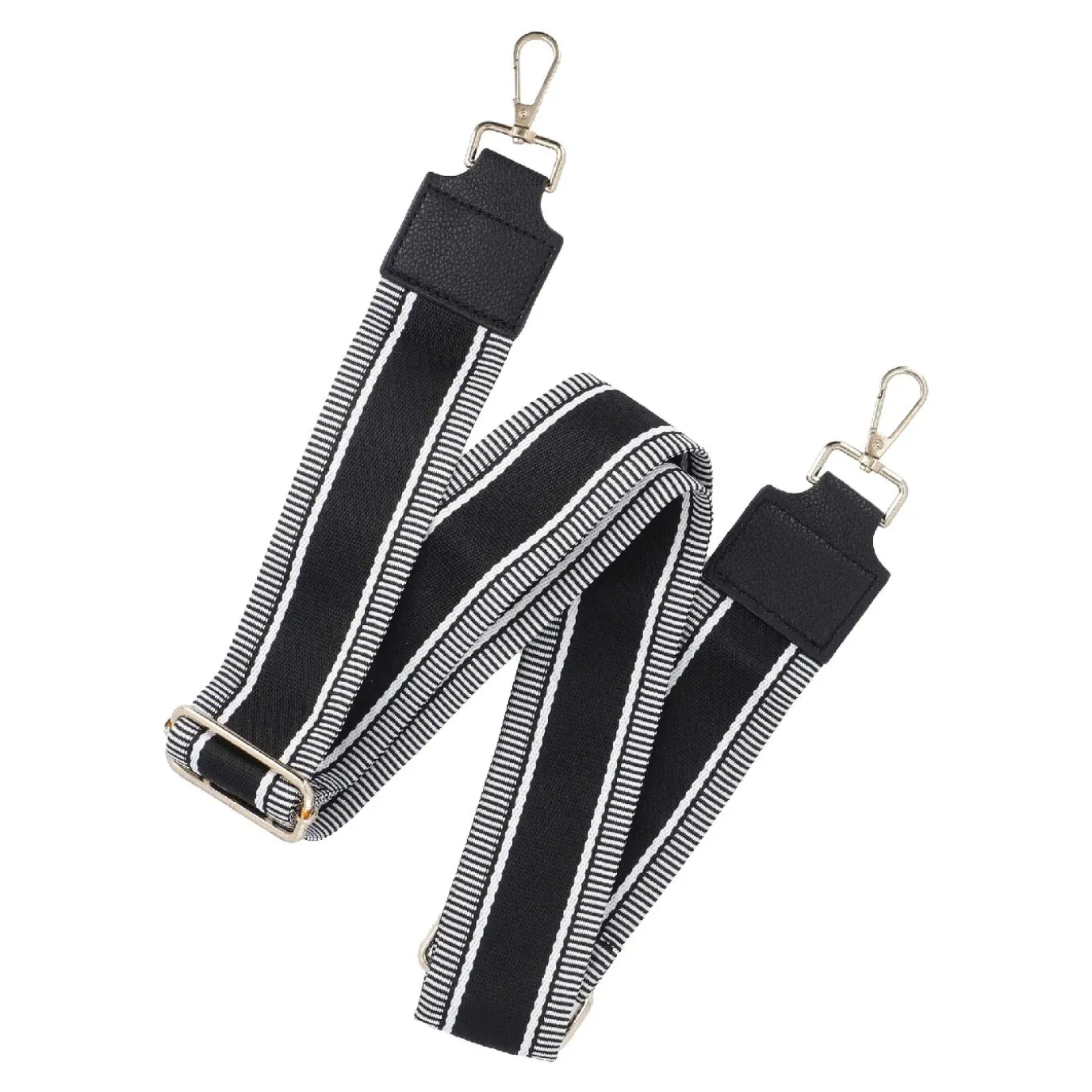 Tasche Crossbody, 2 Riemen, Schwarz