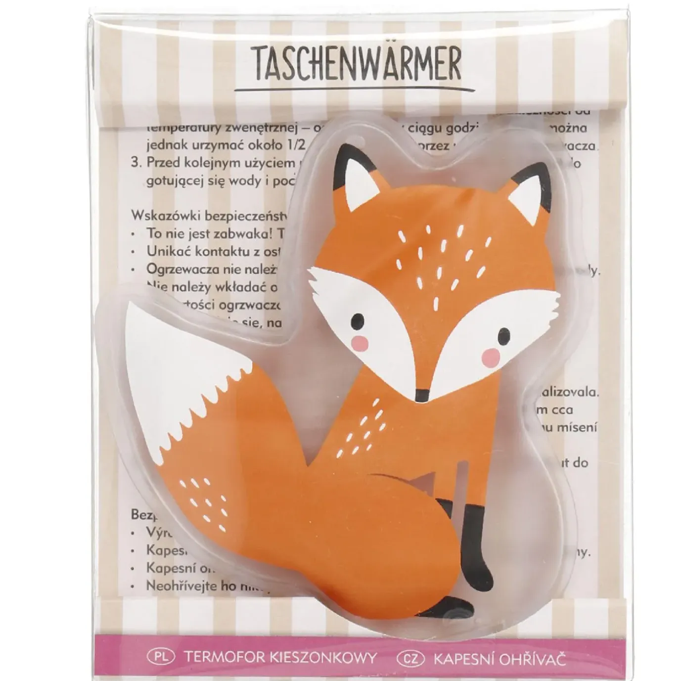 Taschenwärmer Fuchs, 12 Cm