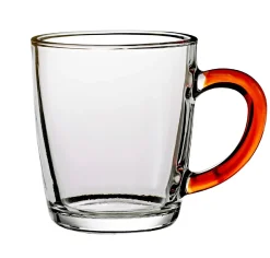 Teeglas Mit Farbhenkel, Orange, 340 Ml