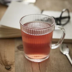 Teeglas Rillen, Klar, 300 Ml