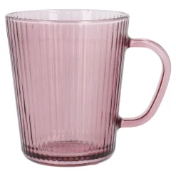 Teeglas Rillen, Rot, 300 Ml