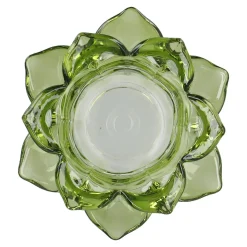 Teelichthalter Lotus, Grün, 11 X 5.5 Cm