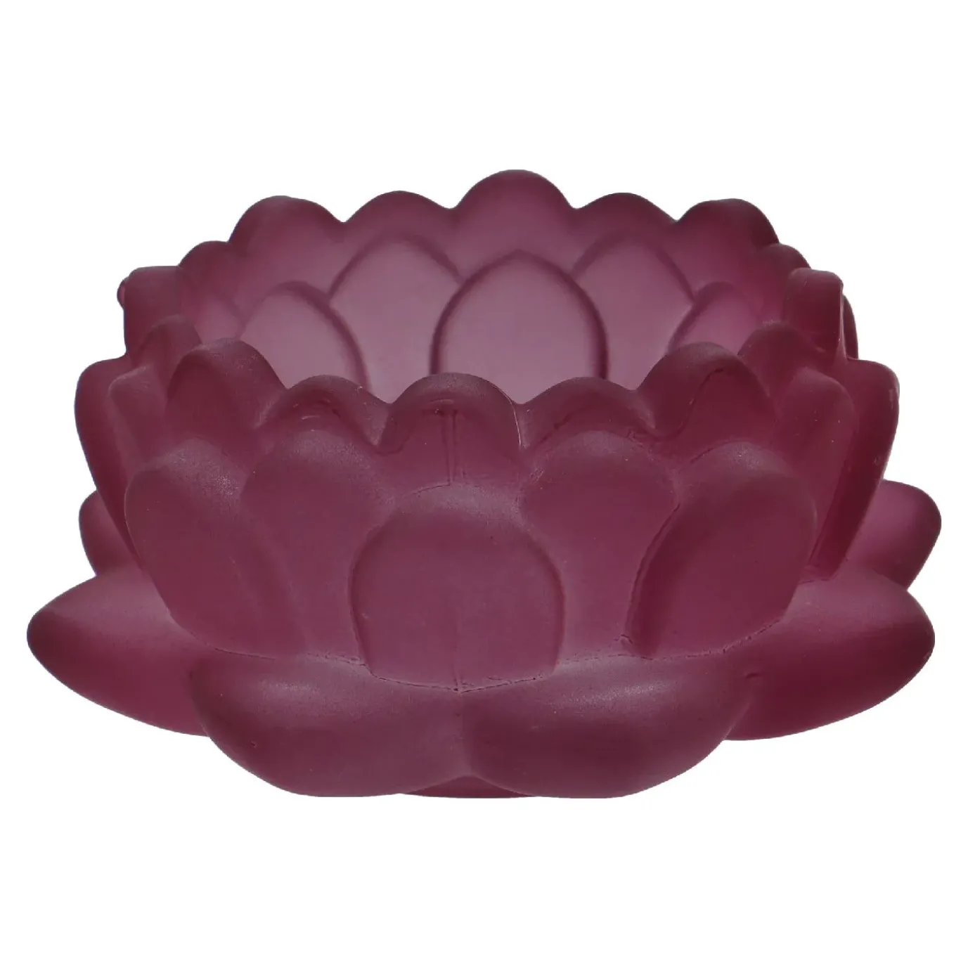 Teelichthalter Lotus, Lila, 9 X 4.3 Cm