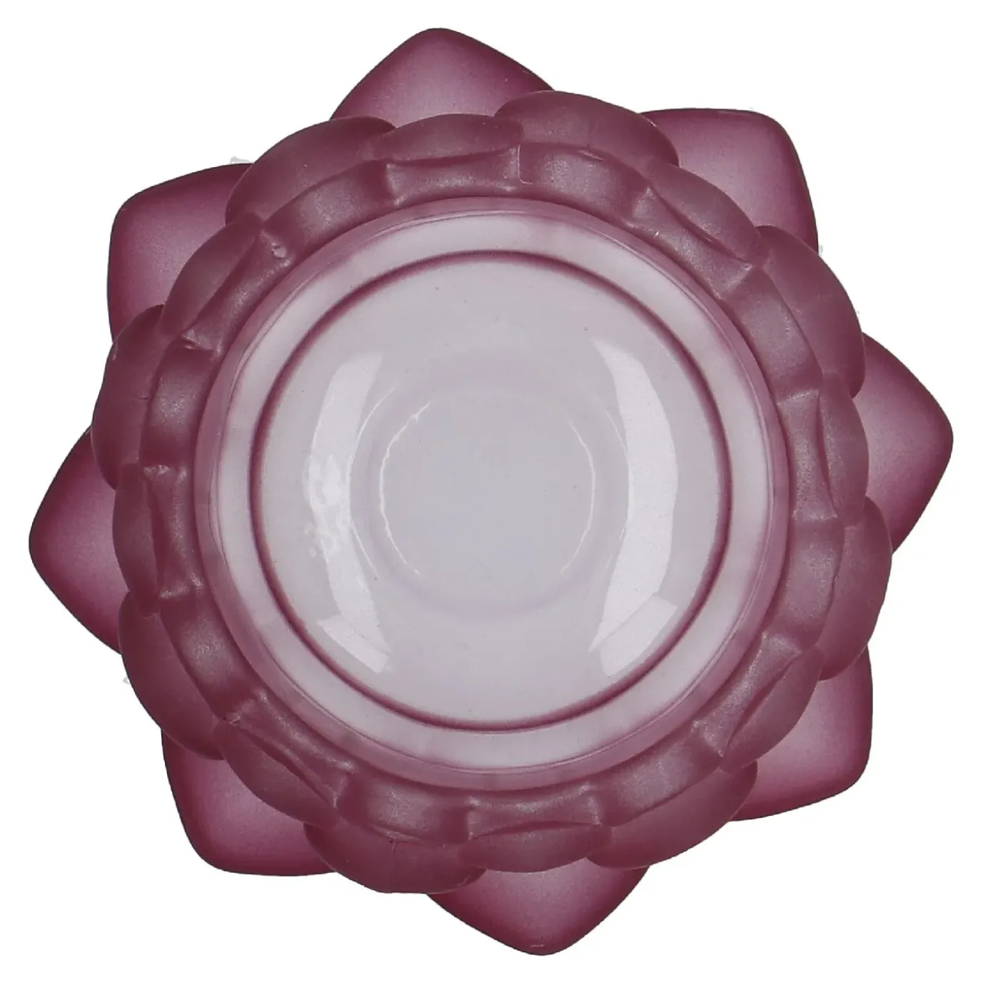 Teelichthalter Lotus, Lila, 9 X 4.3 Cm