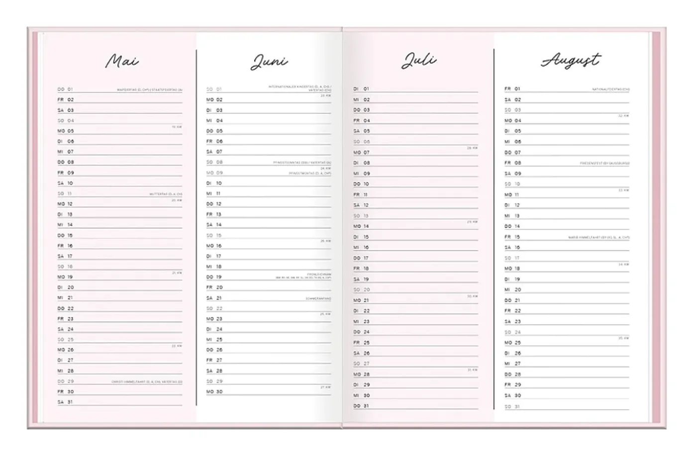 Terminplaner Lady, 2025, Mein Happiness-Planer