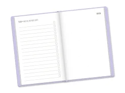 Terminplaner Lederlook, 2025, Flieder