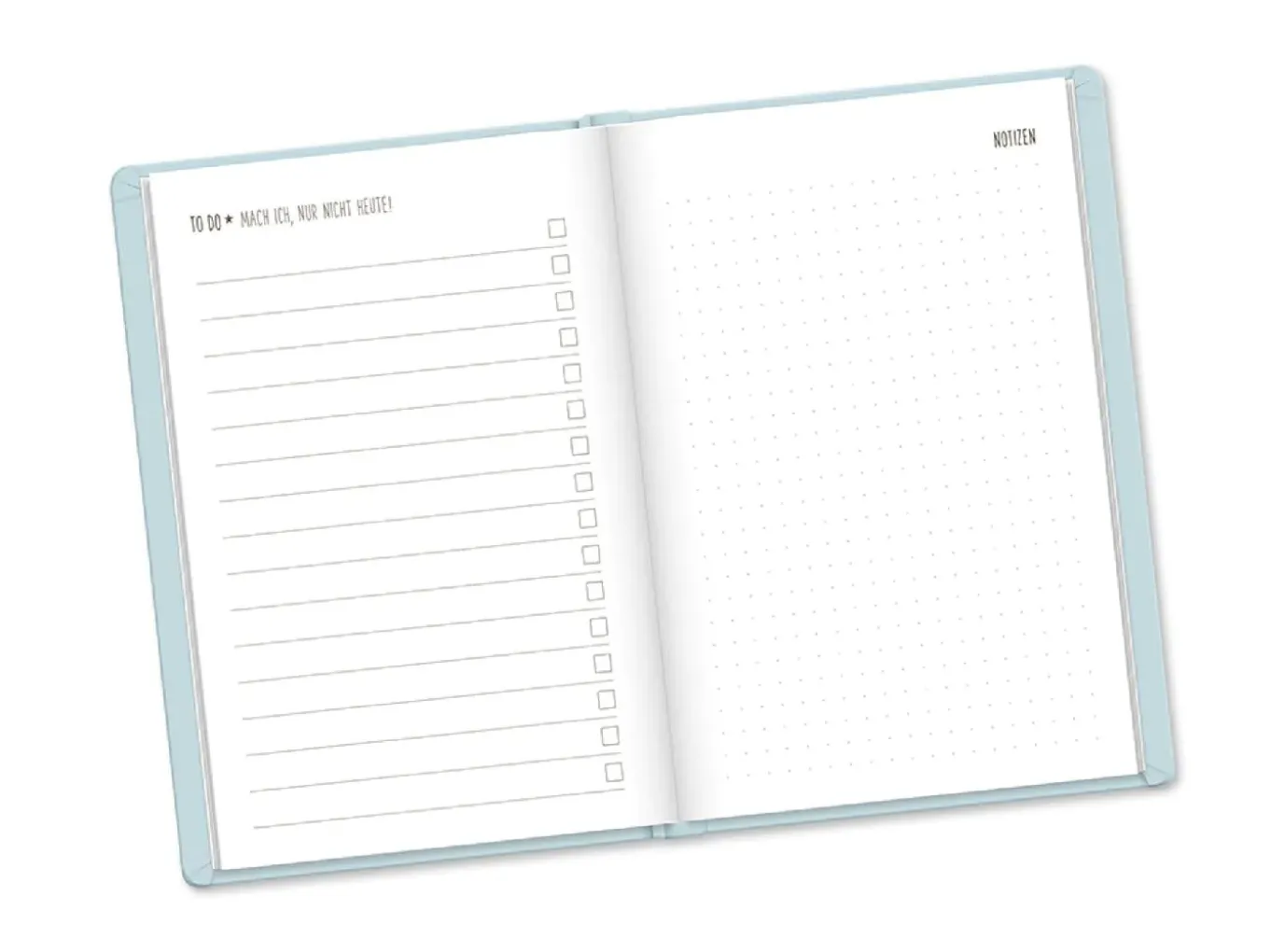 Terminplaner Lederlook, 2025, Hellblau