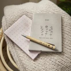 Terminplaner Lederlook, 2025, Rosa