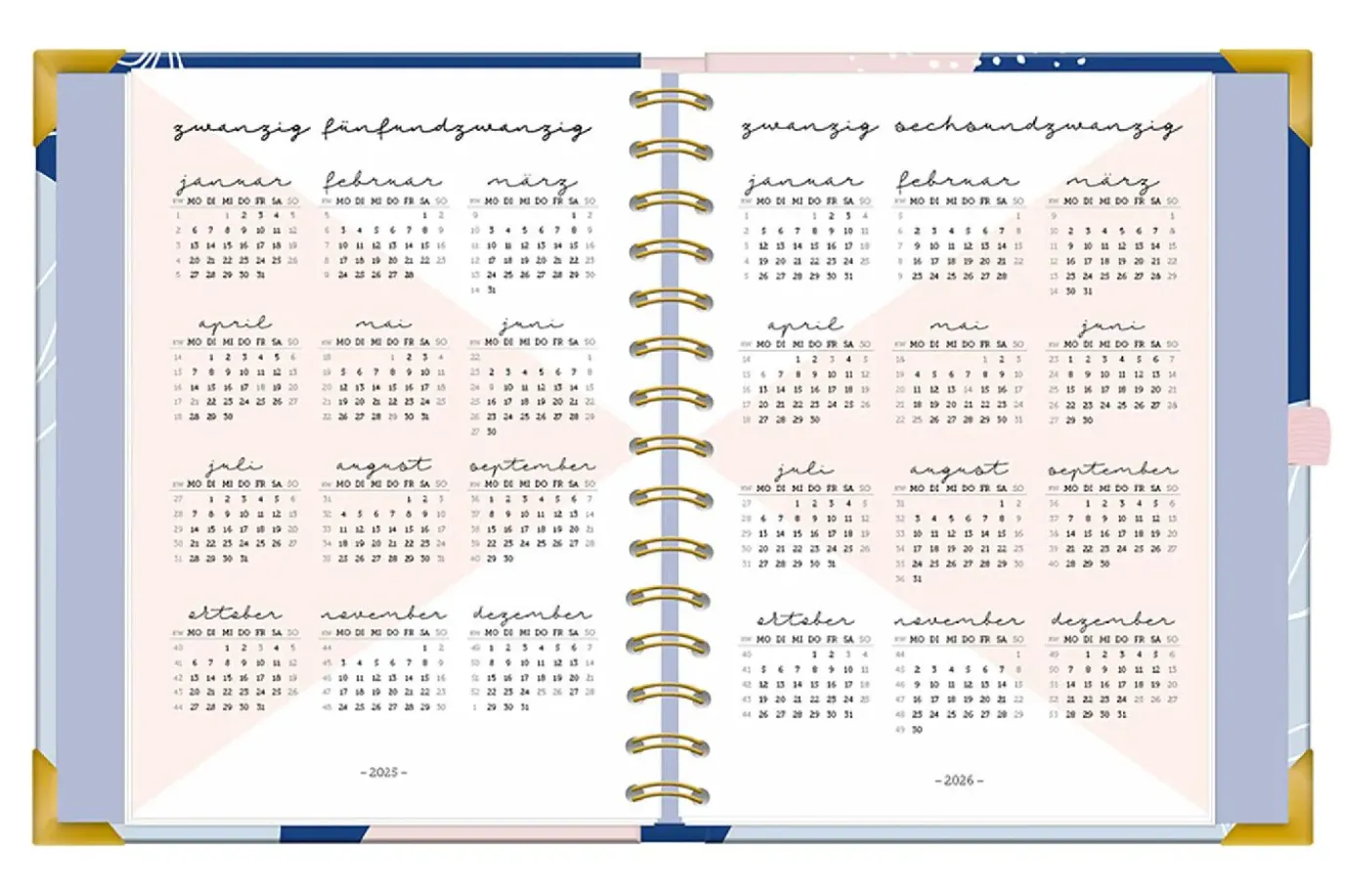 Terminplaner Premium 2025, Blau