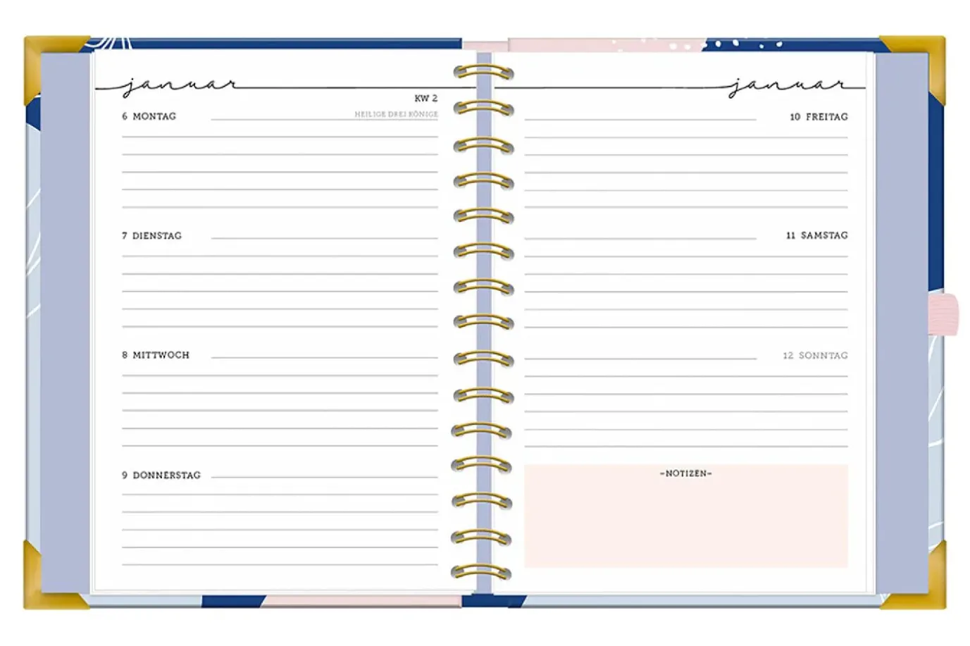 Terminplaner Premium 2025, Blau