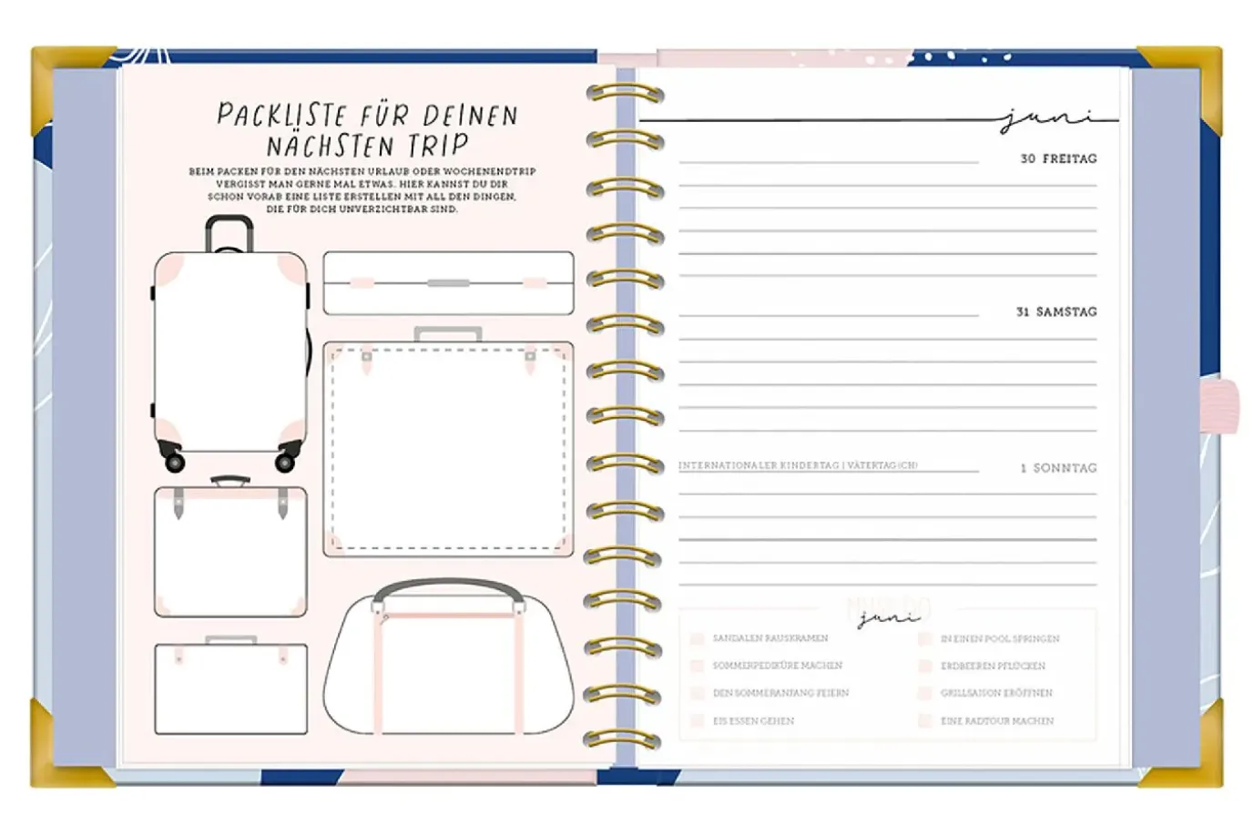 Terminplaner Premium 2025, Blau