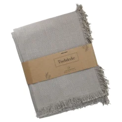Tischdecke Fransen, Taupe, 140 X 200 Cm