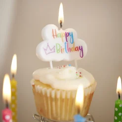 Tortenkerze Geburtstag, Bunt