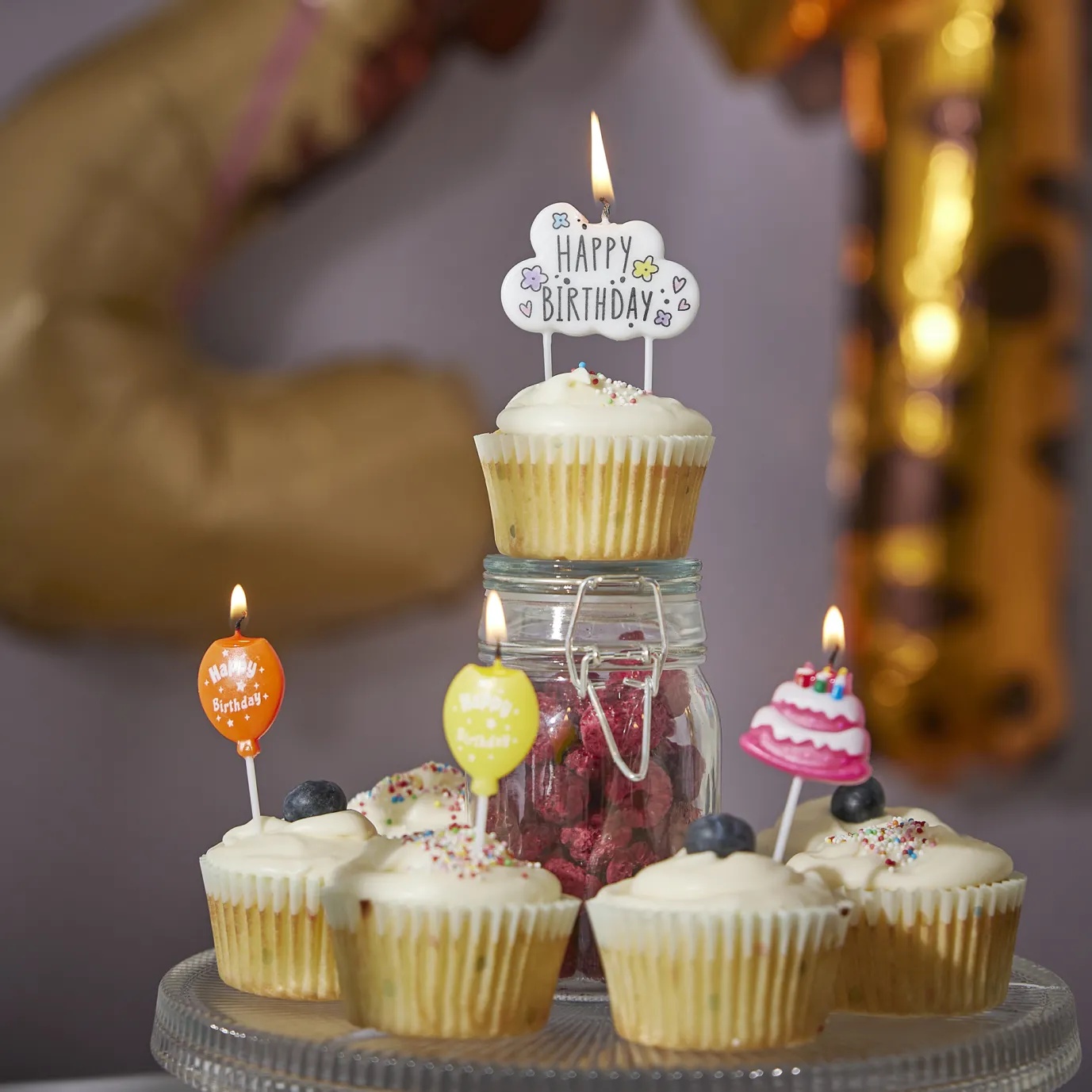 Tortenkerze Geburtstag, Schwarz