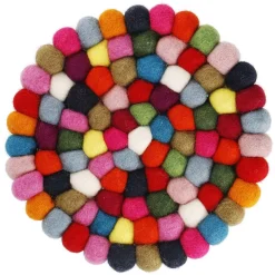 Untersetzer Filzkugeln, Bunt, 20 Cm