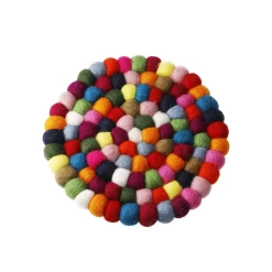 Untersetzer Filzkugeln, Bunt, 20 Cm