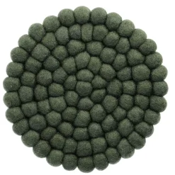 Untersetzer Filzkugeln, Dunkelgrün , 20 Cm