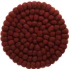 Untersetzer Filzkugeln, Dunkelrot , 20 Cm