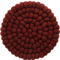Untersetzer Filzkugeln, Dunkelrot , 20 Cm