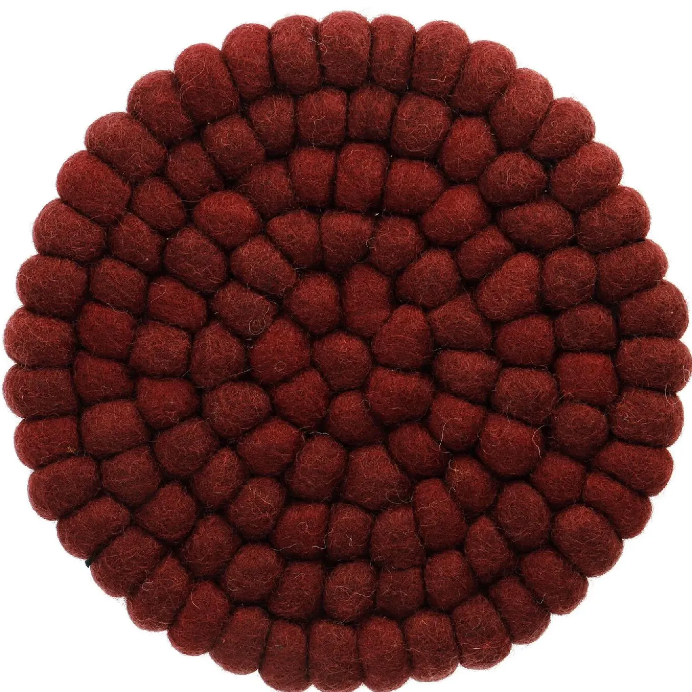 Untersetzer Filzkugeln, Dunkelrot , 20 Cm