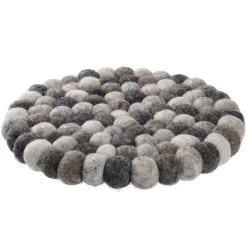 Untersetzer Filzkugeln, Grau-gemixt, 20 Cm