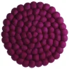 Untersetzer Filzkugeln, Lila, 20 Cm