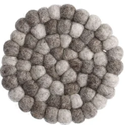 Untersetzer Filzkugeln, Taupe Mix, 10 Cm