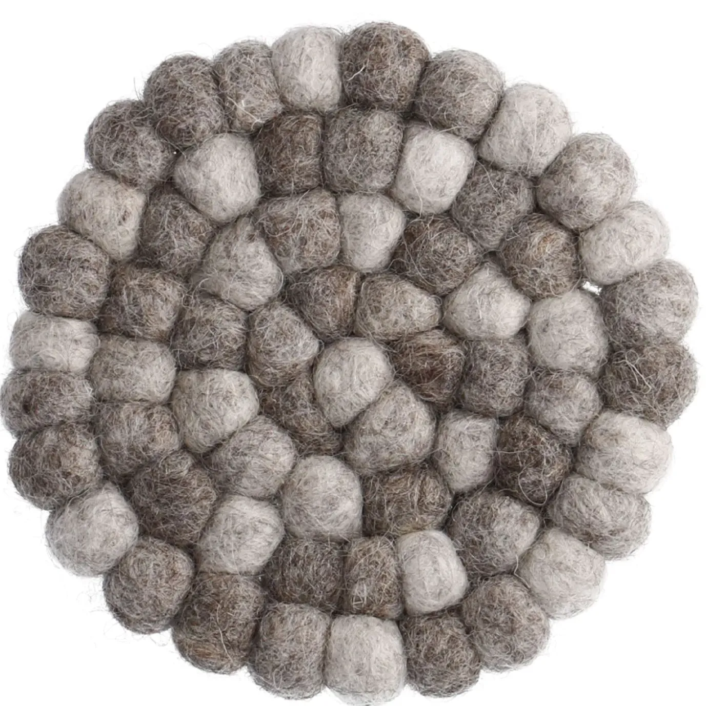 Untersetzer Filzkugeln, Taupe Mix, 10 Cm