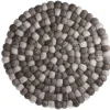 Untersetzer Filzkugeln, Taupe Mix, 30 Cm