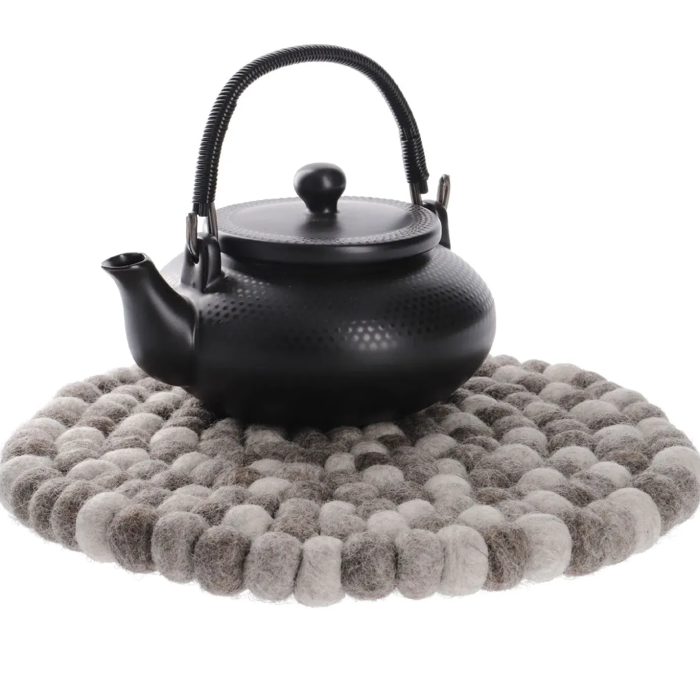 Untersetzer Filzkugeln, Taupe Mix, 30 Cm