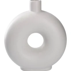 Vase Loch, Weiß, 20 Cm