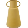 Vase Metall, Hoch/gelb, 19.5 Cm