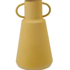 Vase Metall, Hoch/gelb, 19.5 Cm
