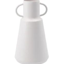 Vase Metall, Hoch/weiß, 19.5 Cm