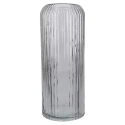 Vase Mila/Rillen, Taupe, 10 X 24 Cm