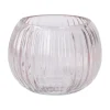 Vase Rillen, Bauchig/rosa, 11.5 X 8.5 Cm