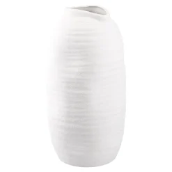 Vase Struktur, Weiß, 27 Cm