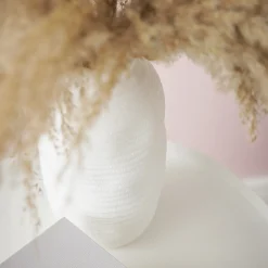 Vase Struktur, Weiß, 27 Cm