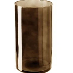 Vase Zylinder, Braun, 16 X 29 Cm