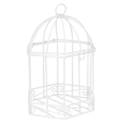 Vogelkäfig, Sechseckig, Weiß, 18 Cm