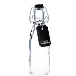 Vorratsflasche Mit Schwarzem Seil, Rund, 250 Ml