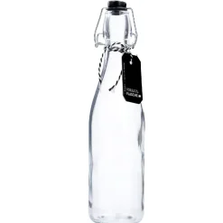 Vorratsflasche Mit Schwarzem Label, Rund, 500 Ml