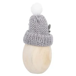 Wichtel Mütze/Geweih, Grau, 9 Cm