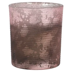 Windlicht Metallic, Rosa, 8 Cm