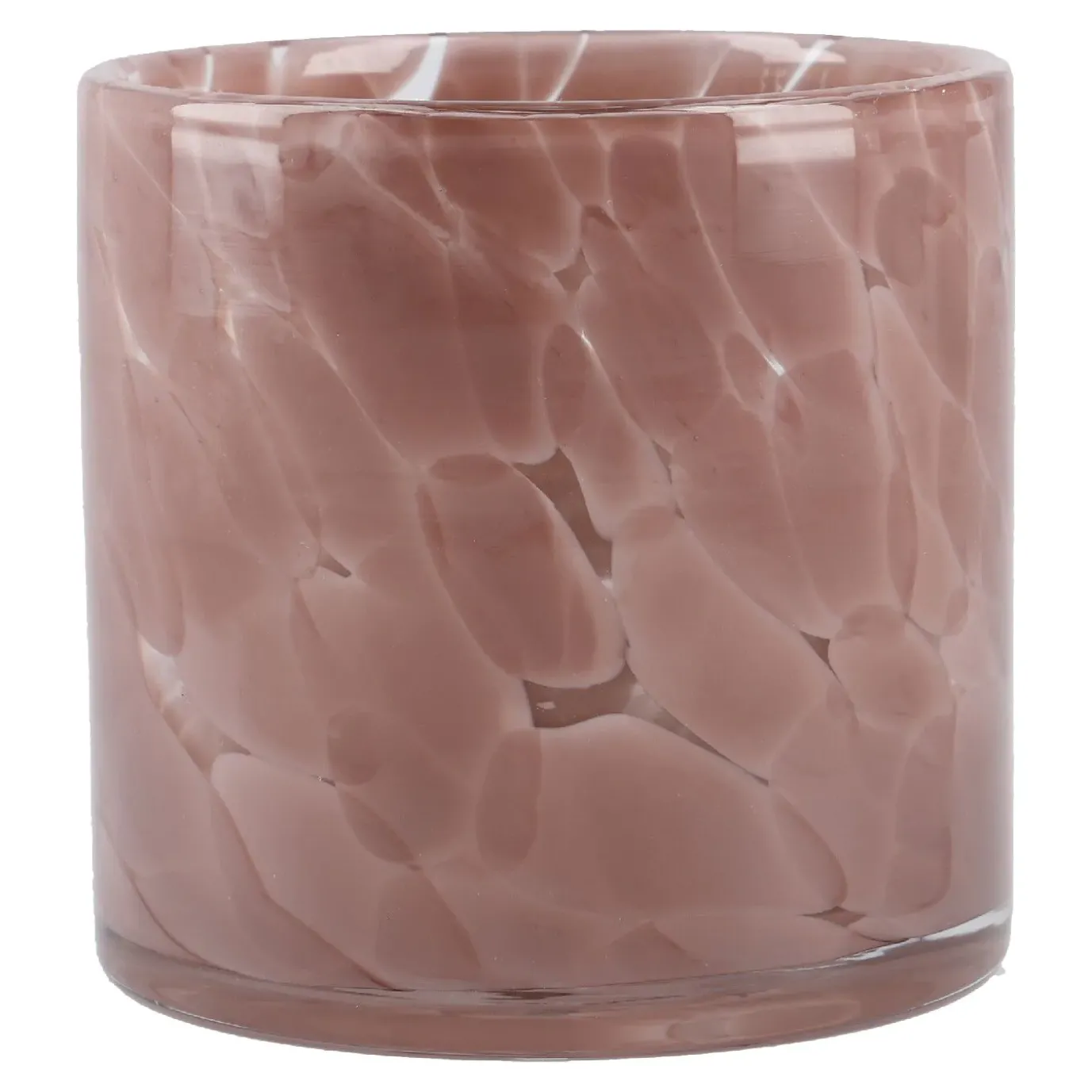 Windlicht Tupfen, Lila, 8 X 8 Cm