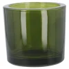 Windlicht Zylinder, Dick/grün/transparent, 9 X 8 Cm