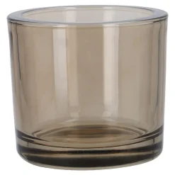 Windlicht Zylinder, Dick/taupe/transparent, 9 X 8 Cm