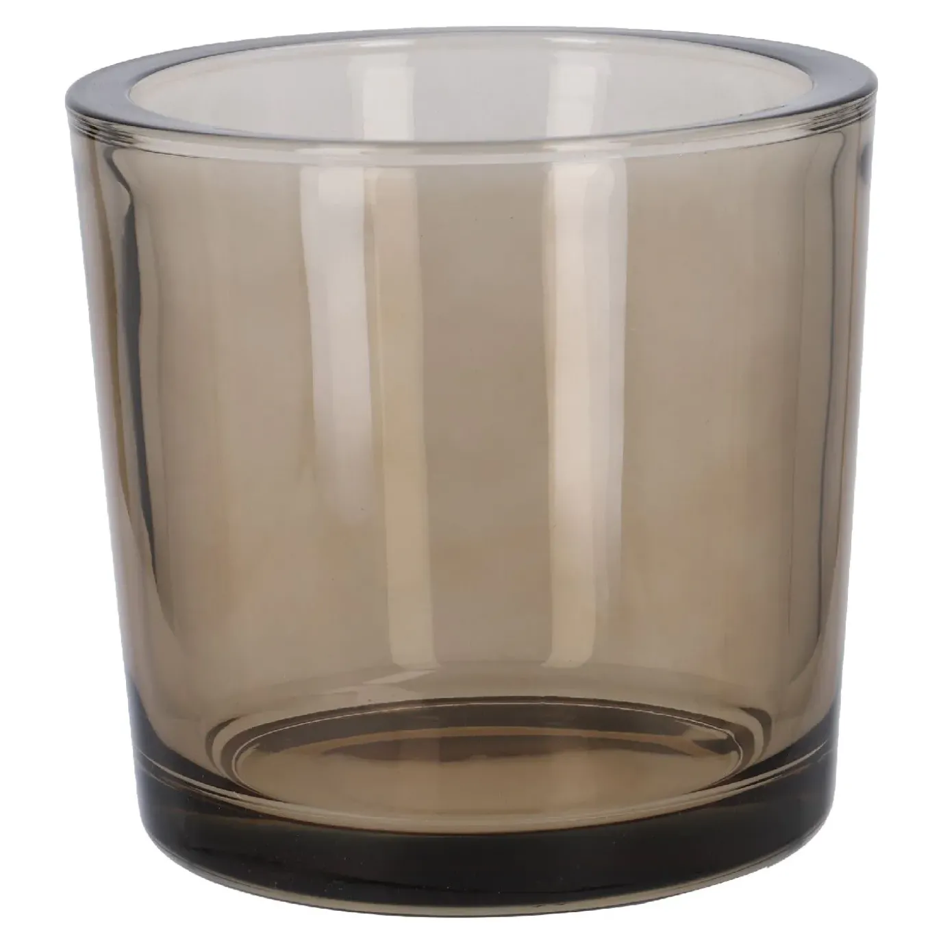 Windlicht Zylinder, Dick/taupe/transparent, 12.5 X 12 Cm